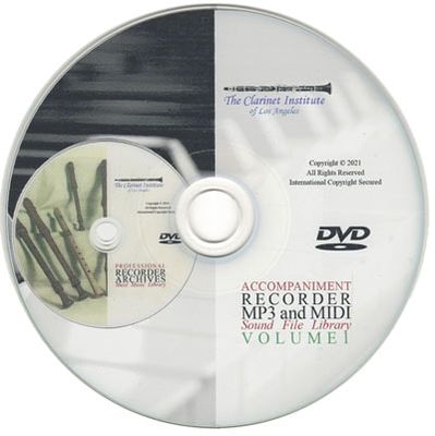 Recorder Sound Files, Vol. 1 Disk or Flash Drive