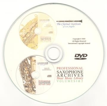 Saxophone Sheet Music Archive - 2 Archives Disk or Flash Drive