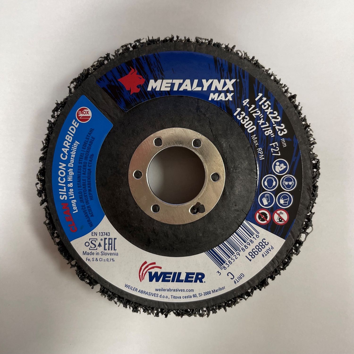 115 x 22mm Metalynx Black Max Clean &amp; Strip Disc