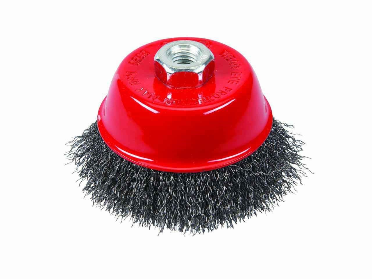 Silverline Steel Crimp Cup 100mm