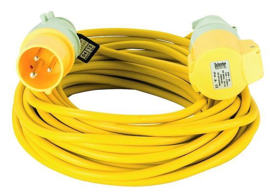 Extension Lead Yellow 1.5mm (16A 14m 110V)