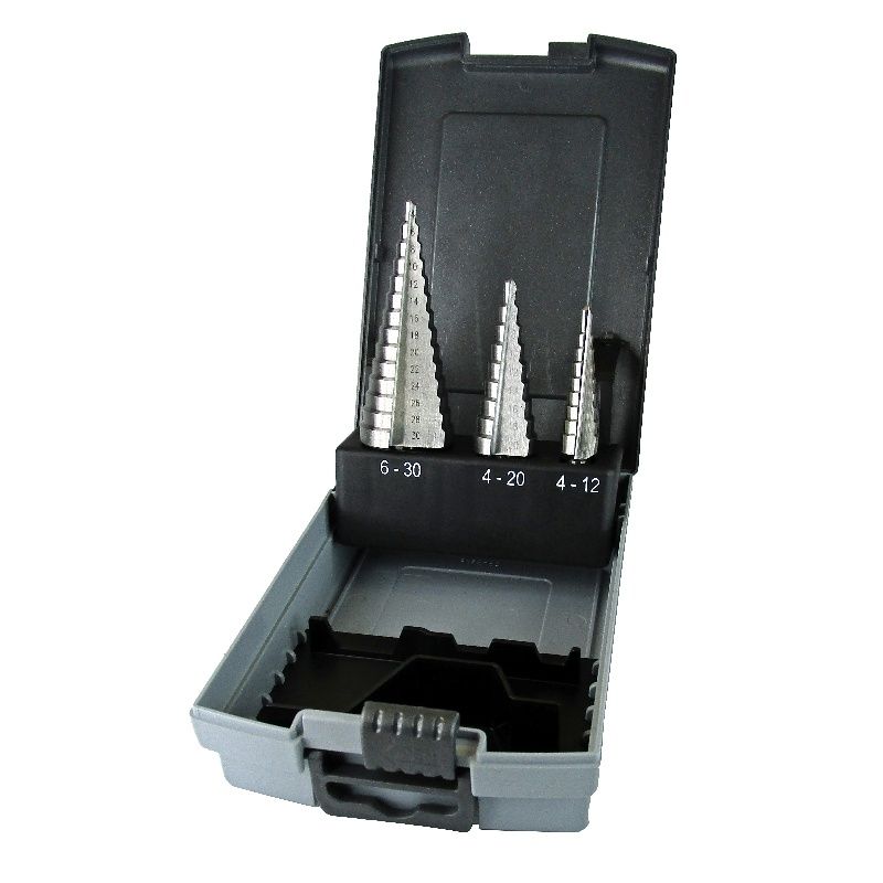 HHS Step Drill Set 3pc  (Flattened Shank)