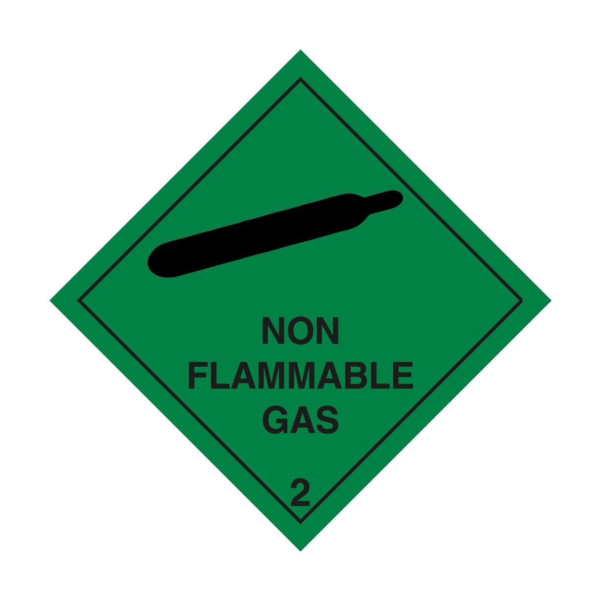 Non Flammable Gas Safety Sign 100 x 100mm