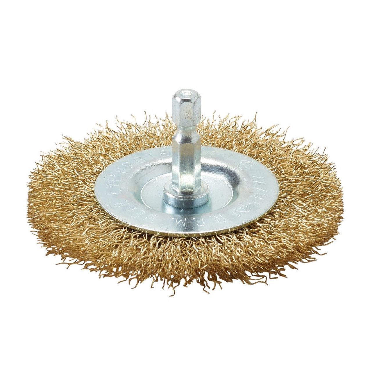 Brassed Steel Crimped Wire Wheel Brush 75mm