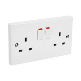 2 Gang Switched Socket 13amp