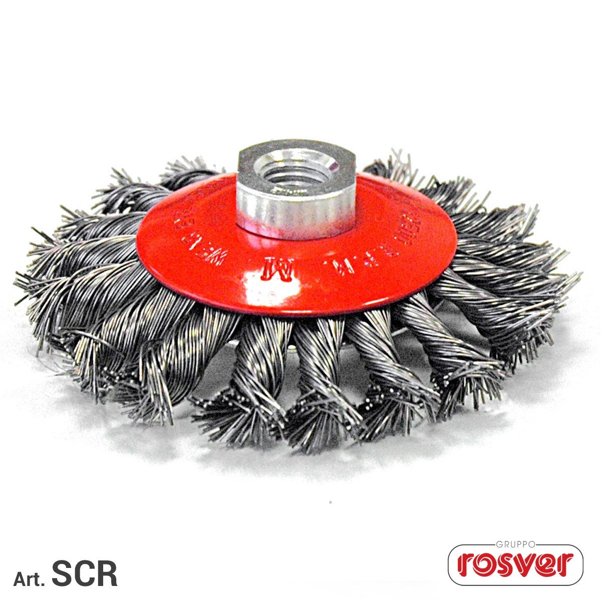 Rosver 100mm Twist Knot Bevel Brush M14