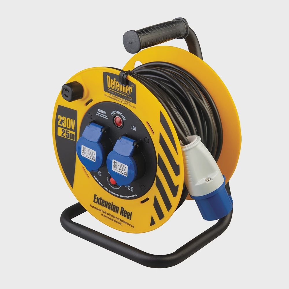 Industrial Cable Reel 2-Way (240V 16A 25m)