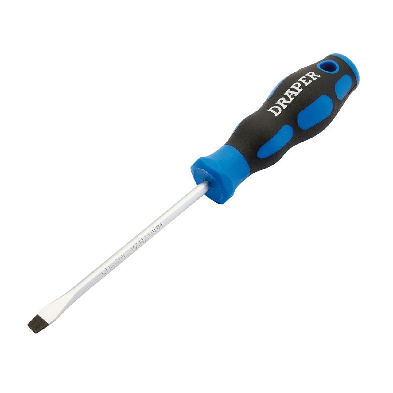 Draper Soft Grip Plain Slot Screwdriver, 5.0 x 100mm