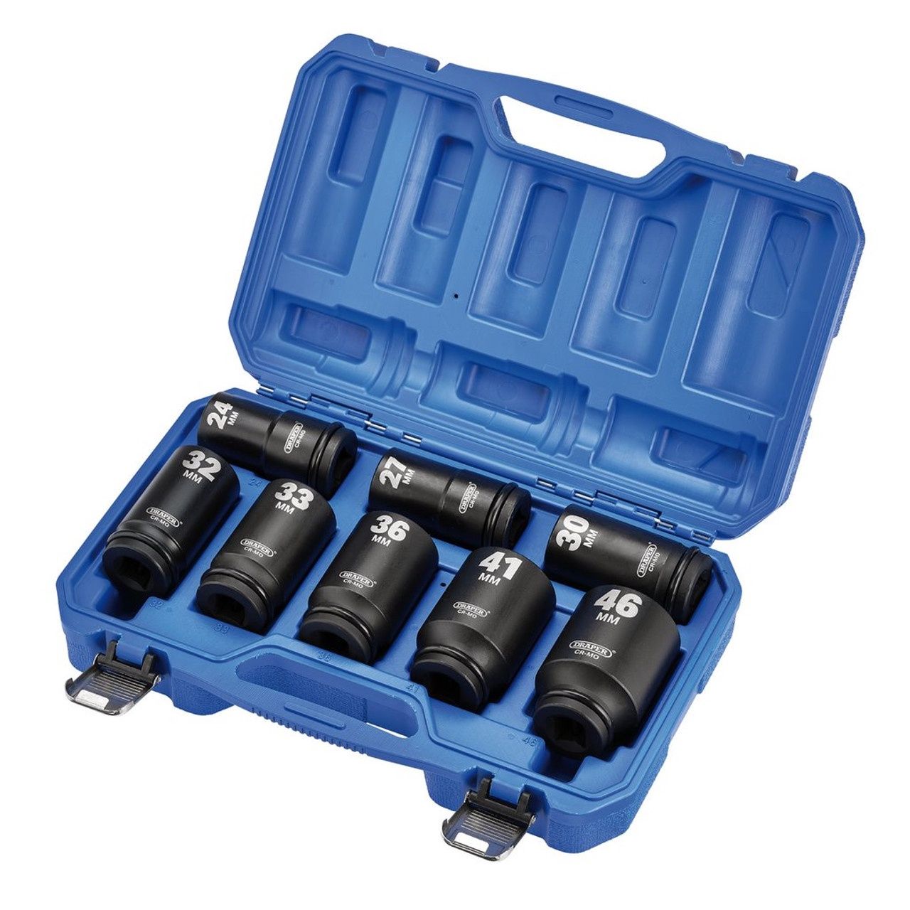 Draper HI-TORQ® Metric Deep Impact Socket Set 3/4" Sq Dr (8 Piece)