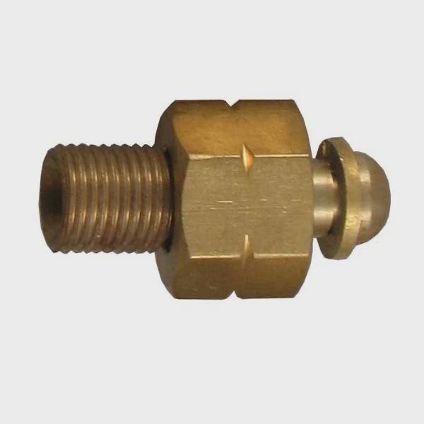 3/8" Nut - 1/4" Thread Straight Adaptor (Left Hand)