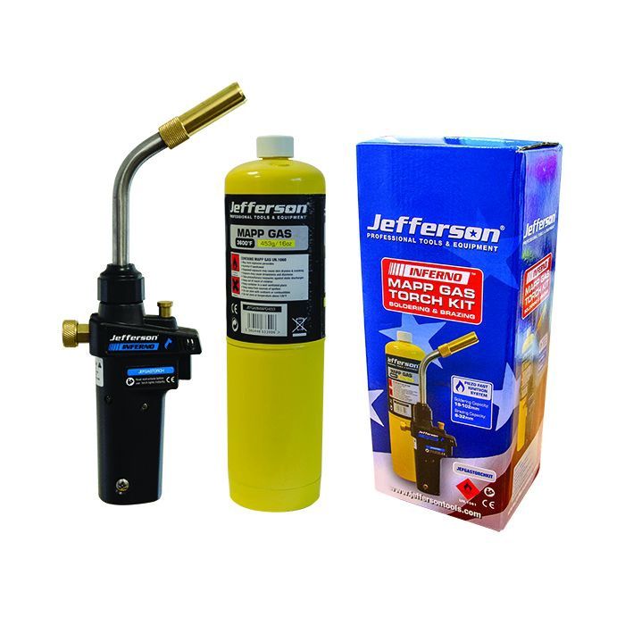 Jefferson Soldering &amp; Brazing Gas Torch &amp; Mapp Gas Kit