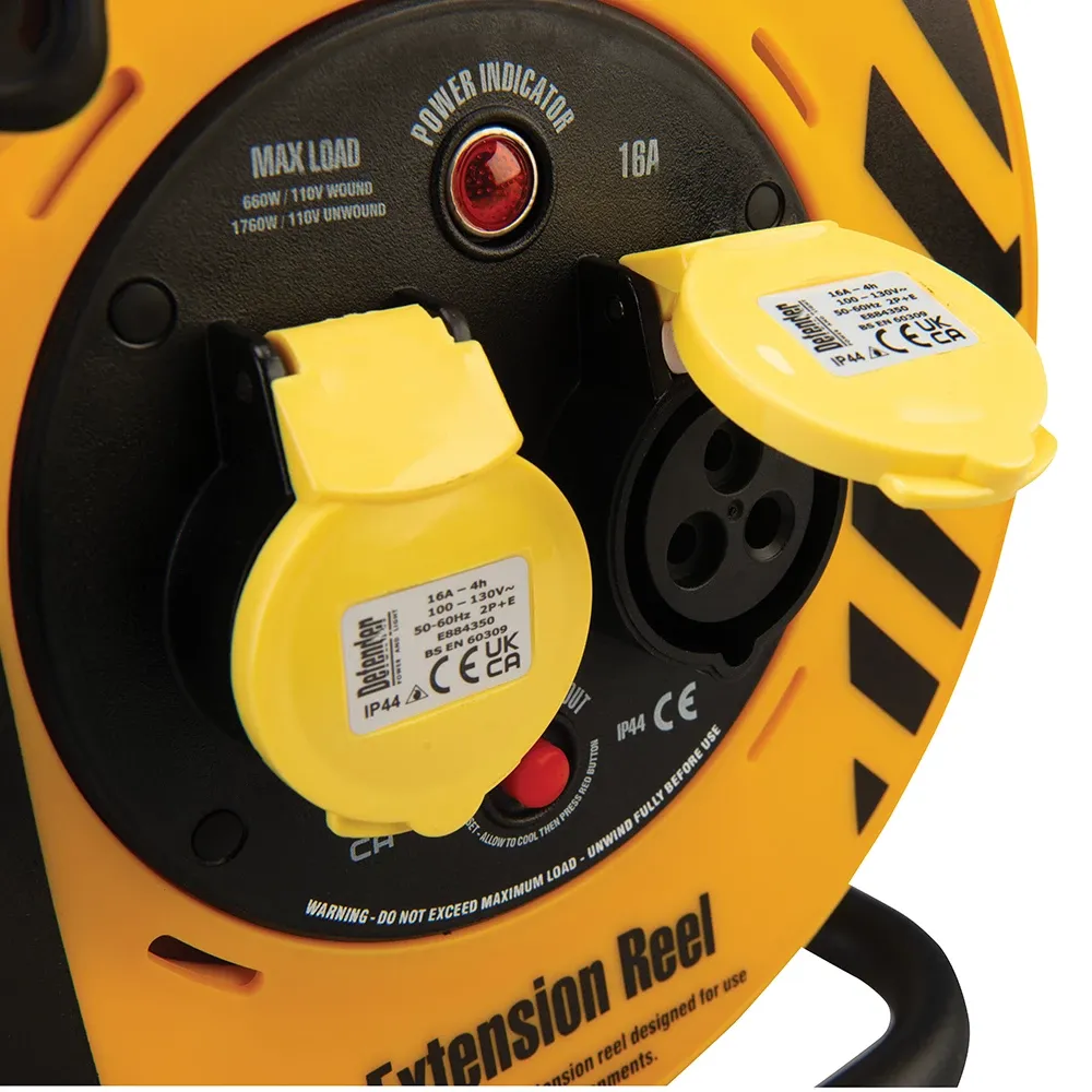 Industrial Cable Reel 2-Way (16A 110V 25m)