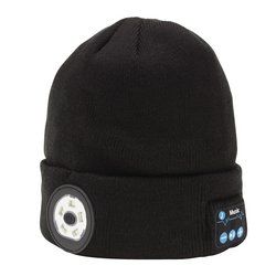 Smart Wireless Rechargeable Beanie with LED Head Torch and USB Charging Cable Smart Wireless Rechargeable Beanie with LED Head Torch and USB Charging Cable, Colour: GREY
