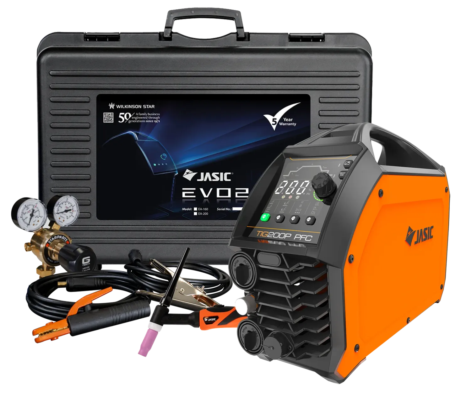Jasic EVO TIG 200P DC PFC Pulse Inverter Package Jasic EVO TIG 200P DC PFC Pulse Inverter Package