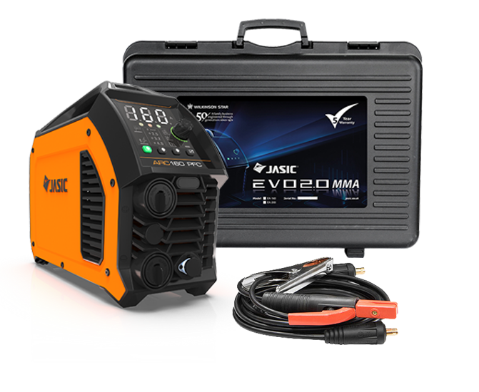 Jasic EVO Arc 160 PFC Inverter c/w Case &amp; Leads