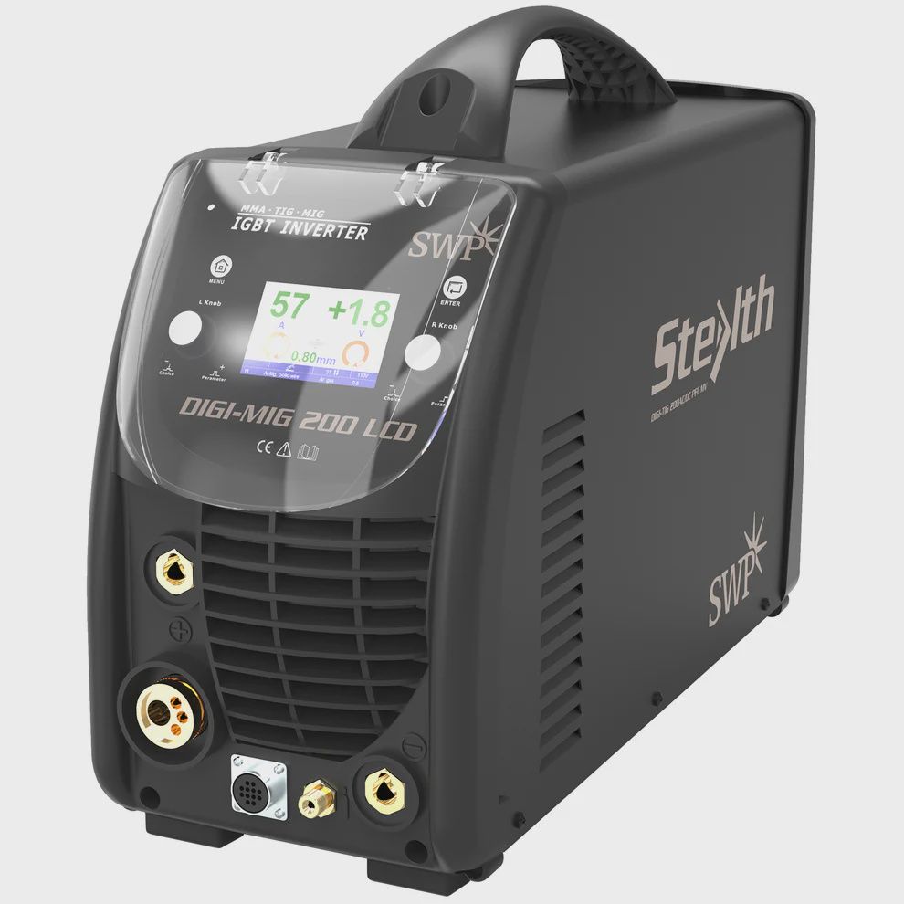 Stealth MIG 200 LCD PFC Multiprocess 110V/230V MIG Welding Machine Stealth MIG 200 LCD PFC Multiprocess 110V/230V MIG Welding Machine