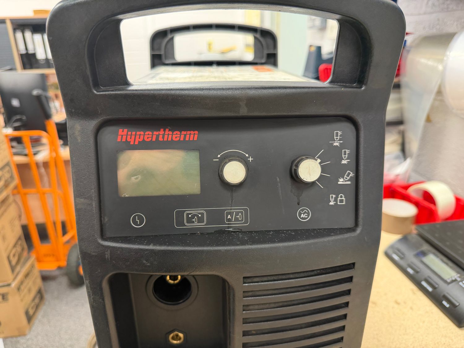 Used Hypertherm Powermax 65 Plasma Cutter (Comes with torch, earth &amp; air line)