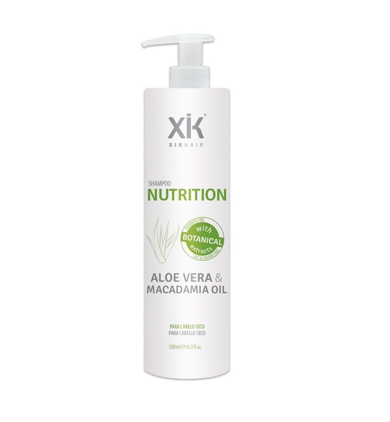 XIK NUTRICION Champu Nutritivo con Aloe Vera y Aceite de Macadamia 500ml.