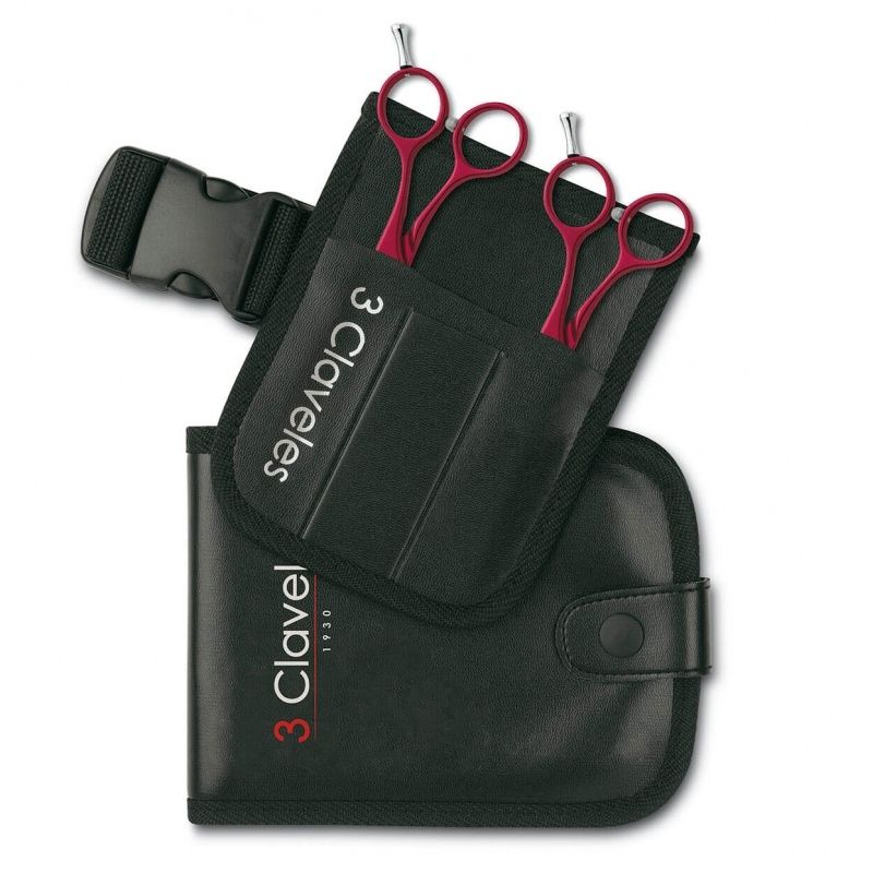 Kit tijeras peluqueria dur roja 5.5"