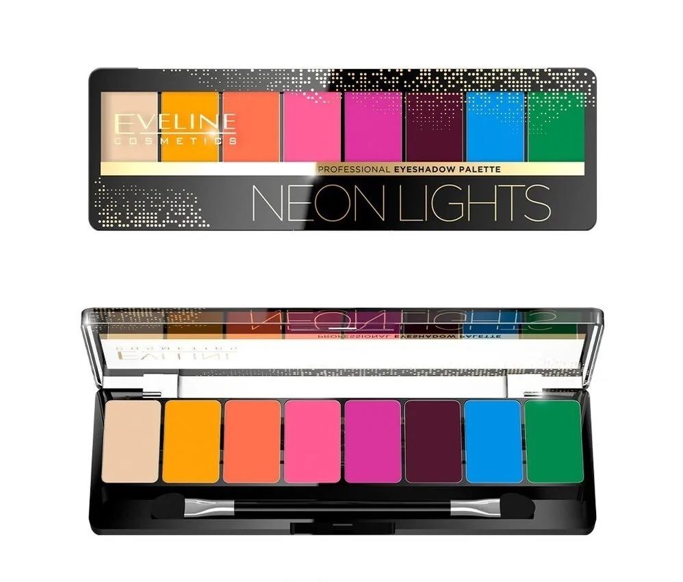 Paleta De Sombras 8 Colores Neon Lights