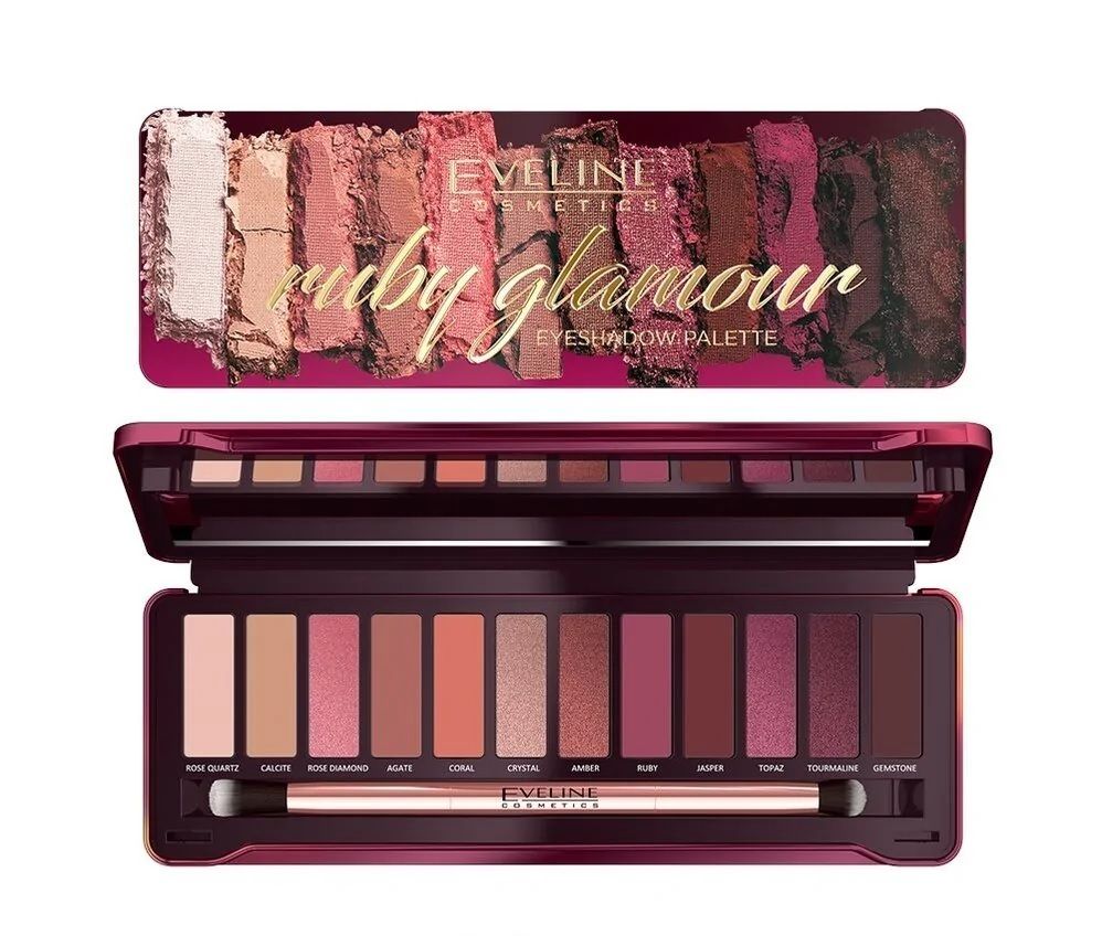 Paleta De Sombras 12 Colores Ruby Glamour