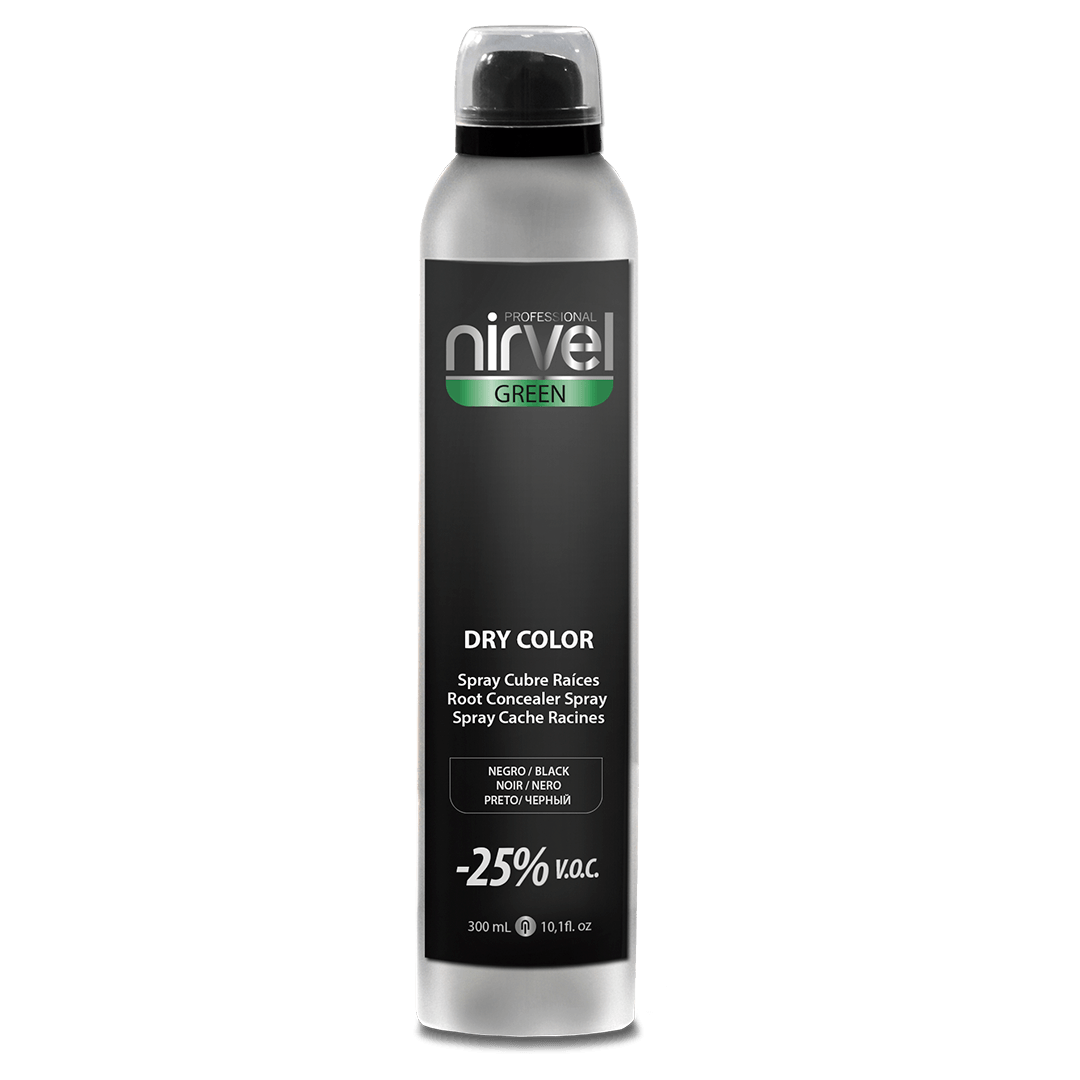 Green Dry Color Spray Cubre RaíCes Negro.