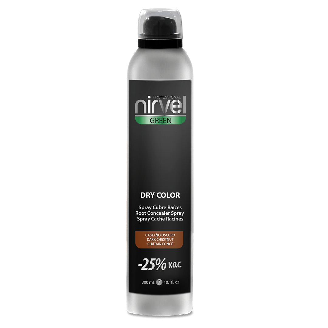 Green Dry Color Spray Cubre Raíces Castaño Oscuro.