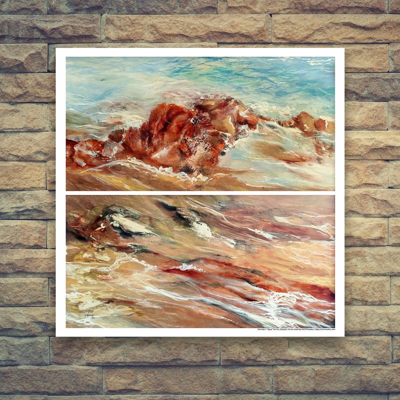 Lámina Gaviota I díptico cuadrada