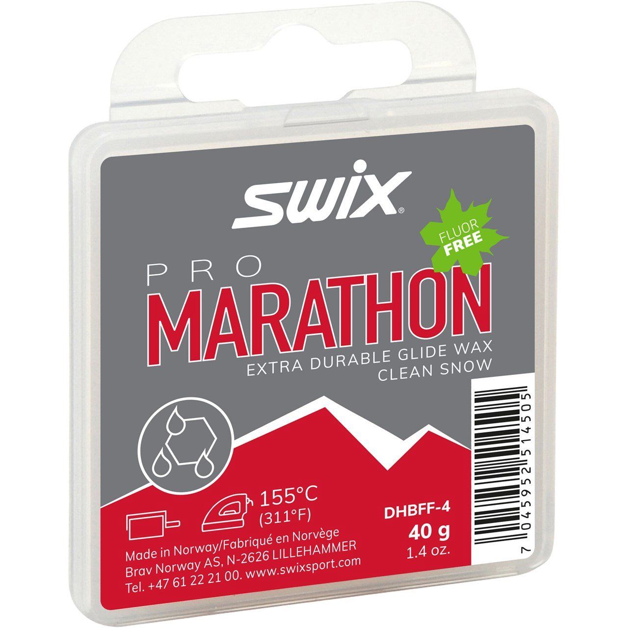 Swix Pro Marathon Black Fluro Free Wax 40g