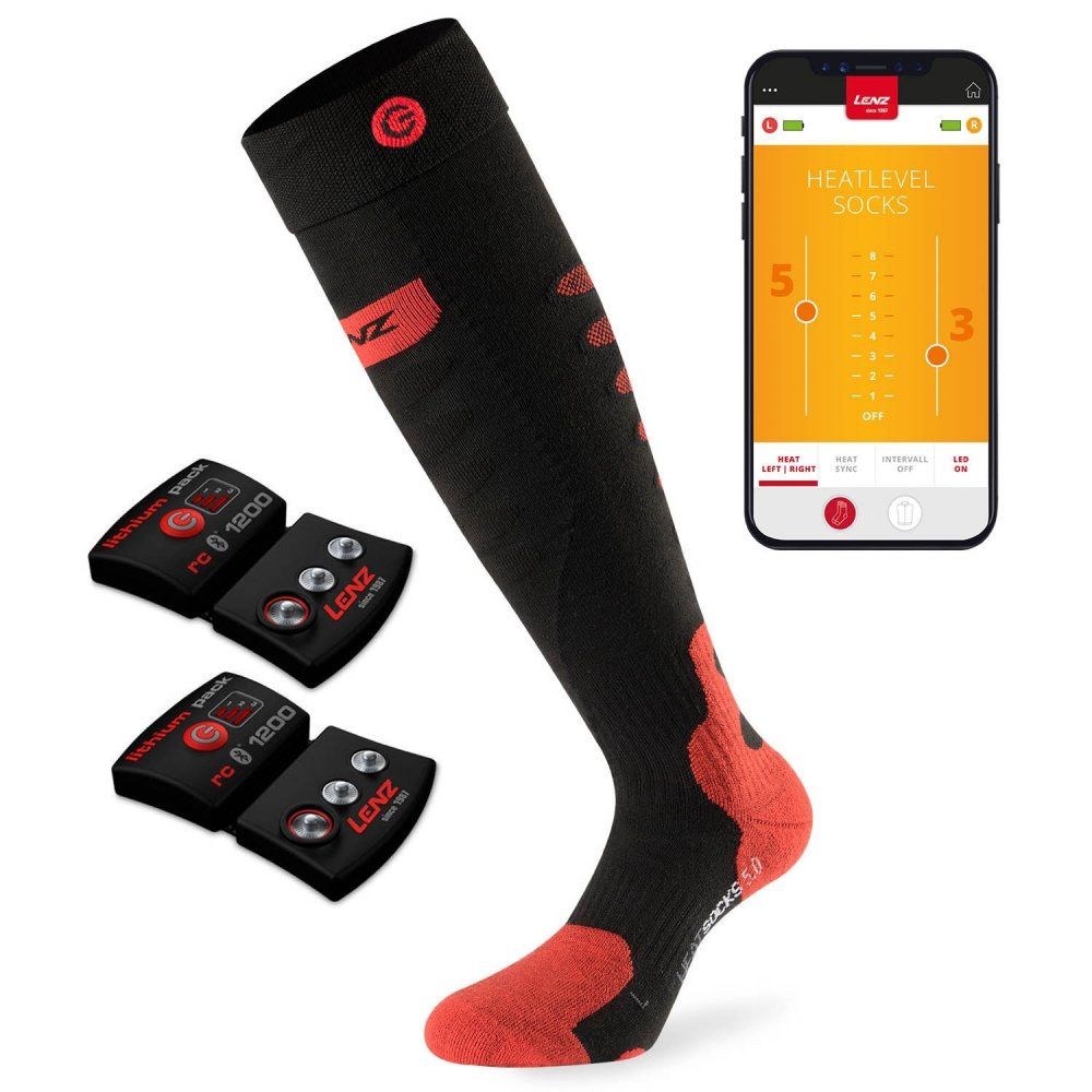 Lenz Heat Socks 5.0 Toe Cap Merino Compression Set