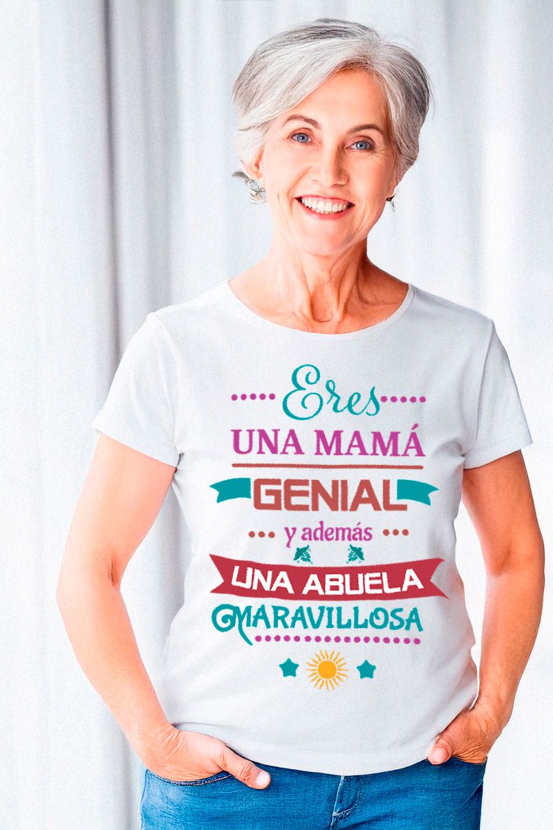 Camiseta Eres una Mamá Genial y una Abuela Maravillosa