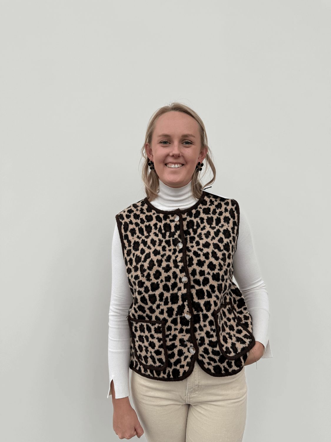 GILET LUIPAARD BROWN ONE SIZE SALE