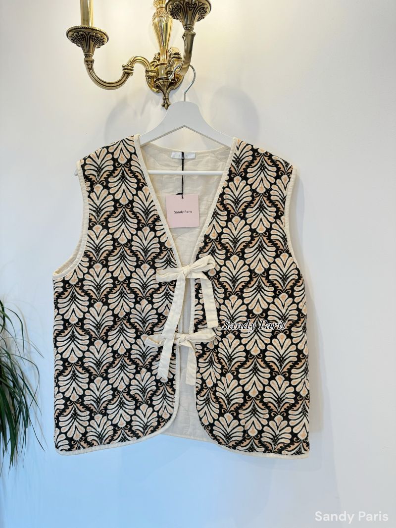 GILET MET STRIKJES ZWART ONE SIZE