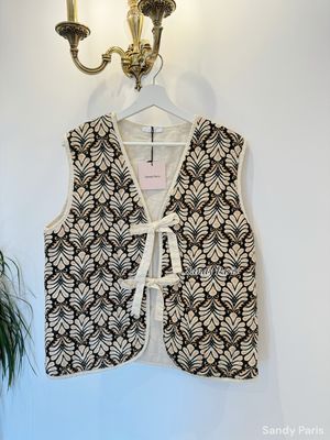 GILET MET STRIKJES ZWART ONE SIZE