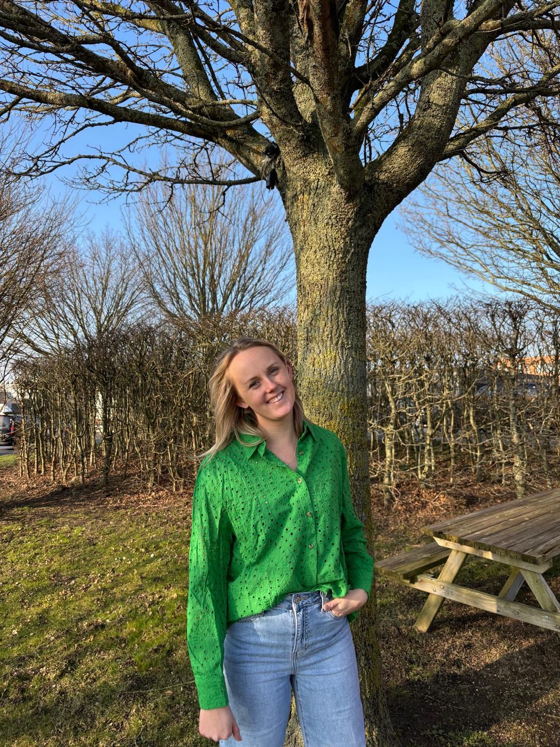 BLOES BRODERIE GROEN
