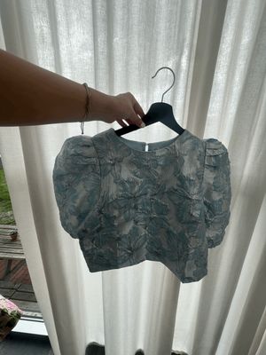 FLOWER BLOUSE BLUE