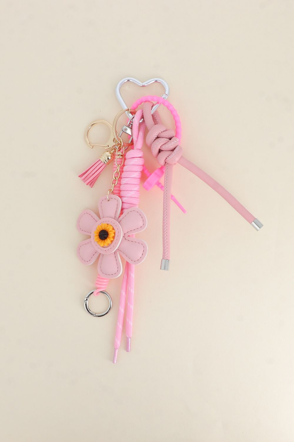 SLEUTELHANGER-BAG CHARMS BLOEM ROZE