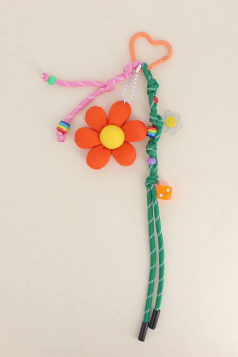 SLEUTELHANGER-BAG CHARMS BLOEM ORANJE