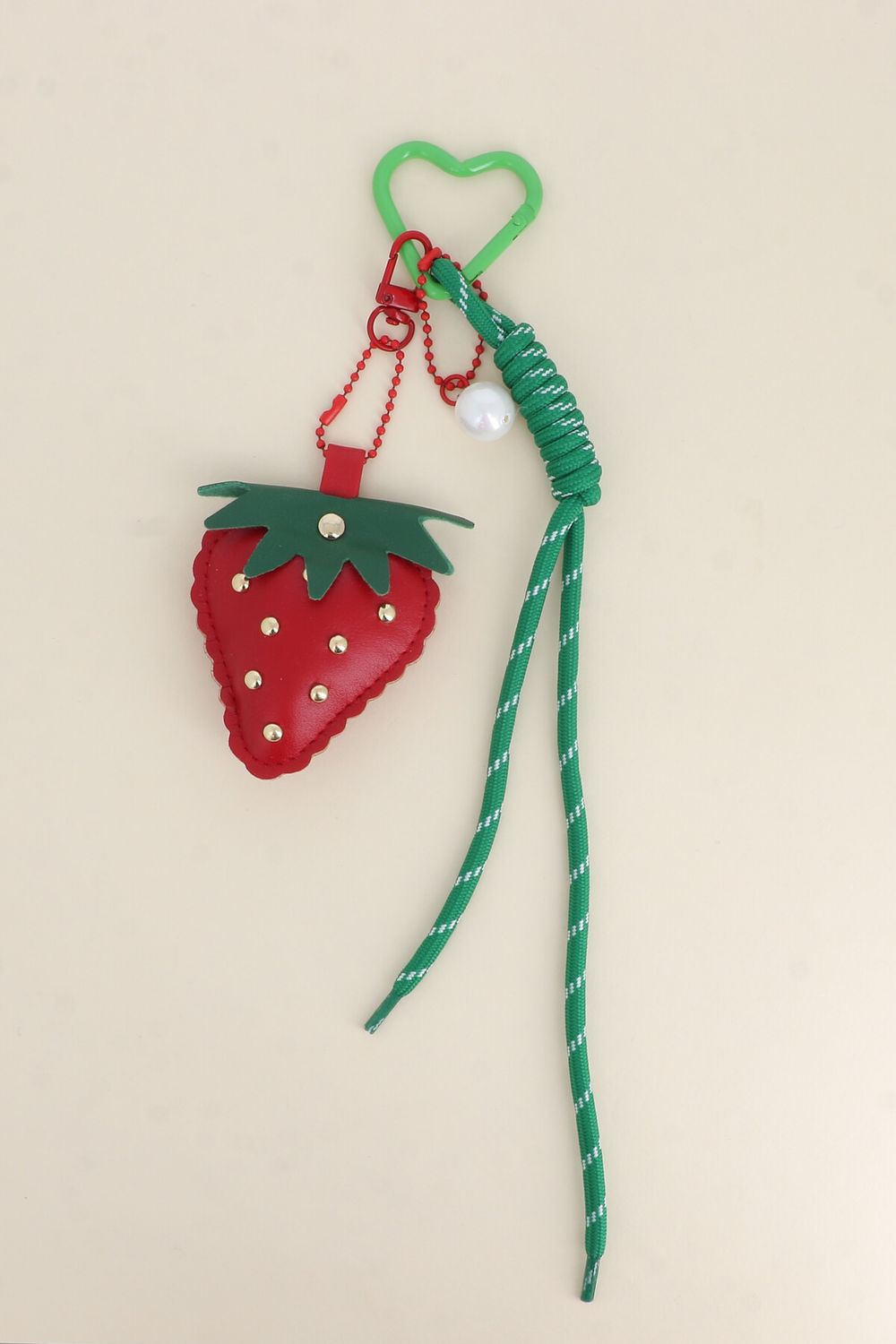 SLEUTELHANGER- BAG CHARMS AARDBEI ROOD