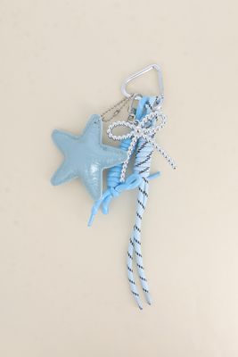 SLEUTELHANGER- BAG CHARMS STER BLAUW