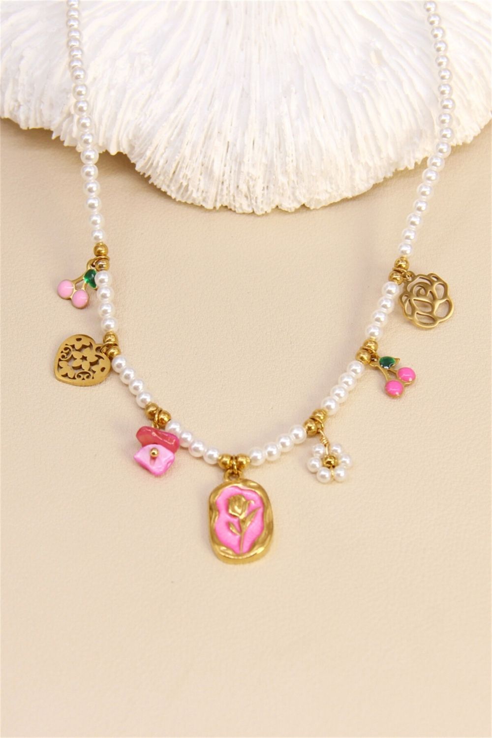 KETTING KERS ROZE
