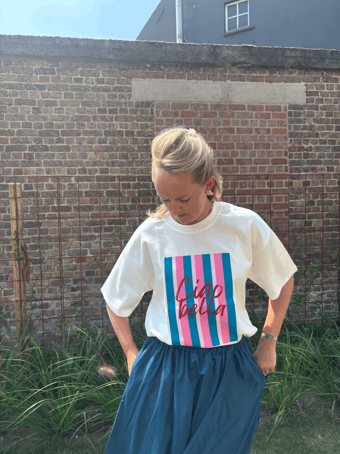 T-SHIRT SWEATER STOF CIAO BELLA