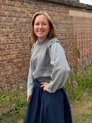 TRUI MET JEANSMOUW GLITTER GRIJS PRE ORDER