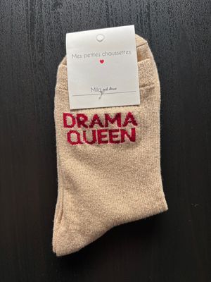 GLITTER KOUSEN BEIGE ‘ DRAMA QUEEN’
