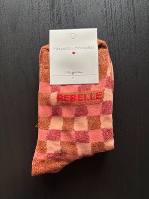 GLITTER KOUSEN ORANJE ‘REBELLE’