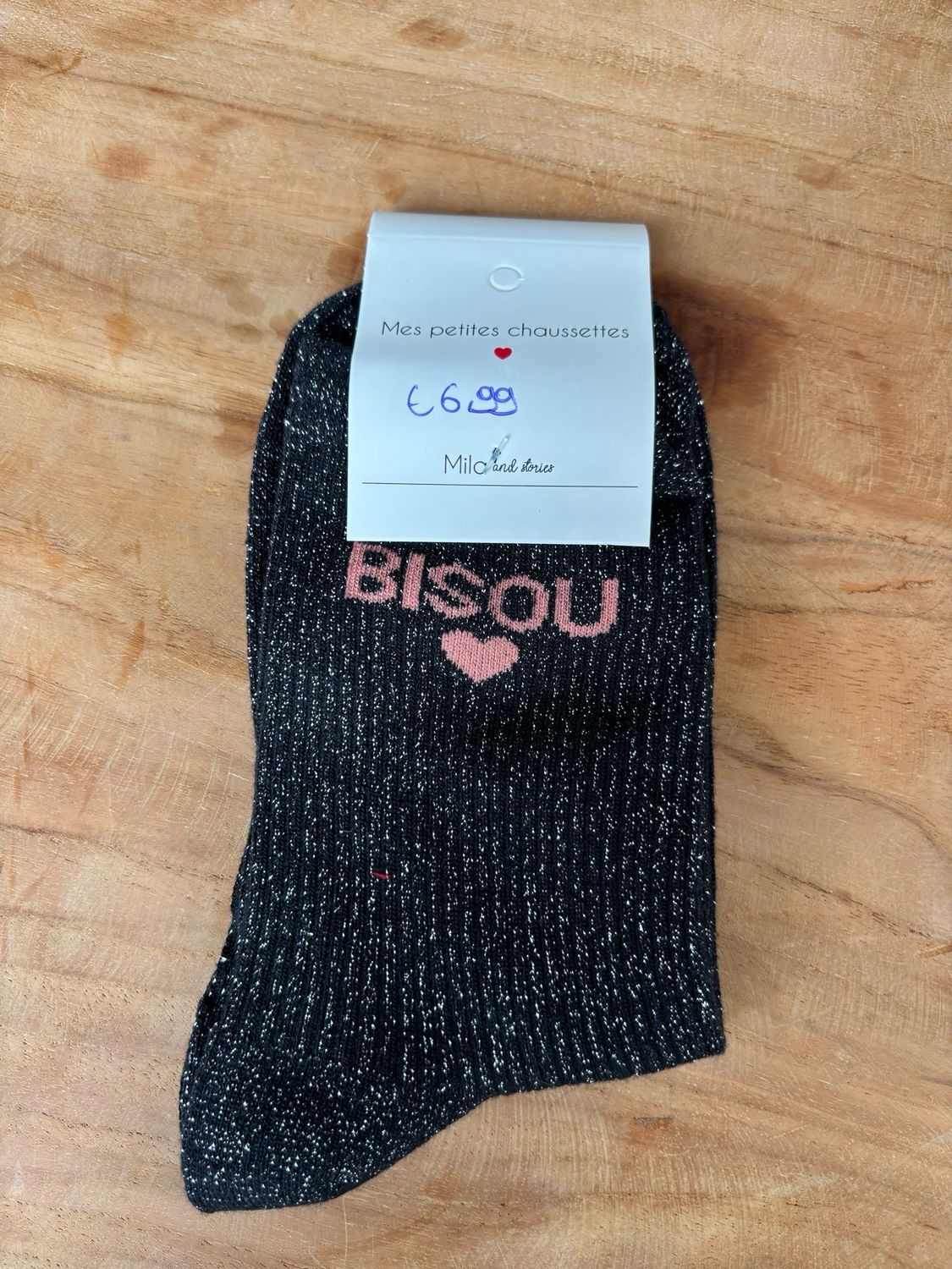 GLITTER KOUSEN BISOU ZWART