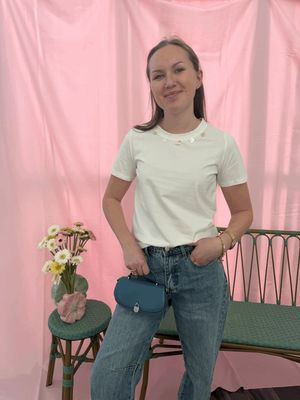 T-SHIRT MET SCHELPJES WIT