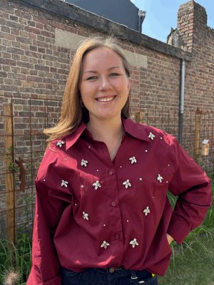 BLOES GLITTER BURGUNDY