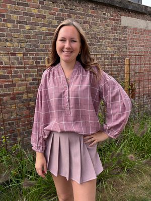 BLOES ROZE MET RUITJES