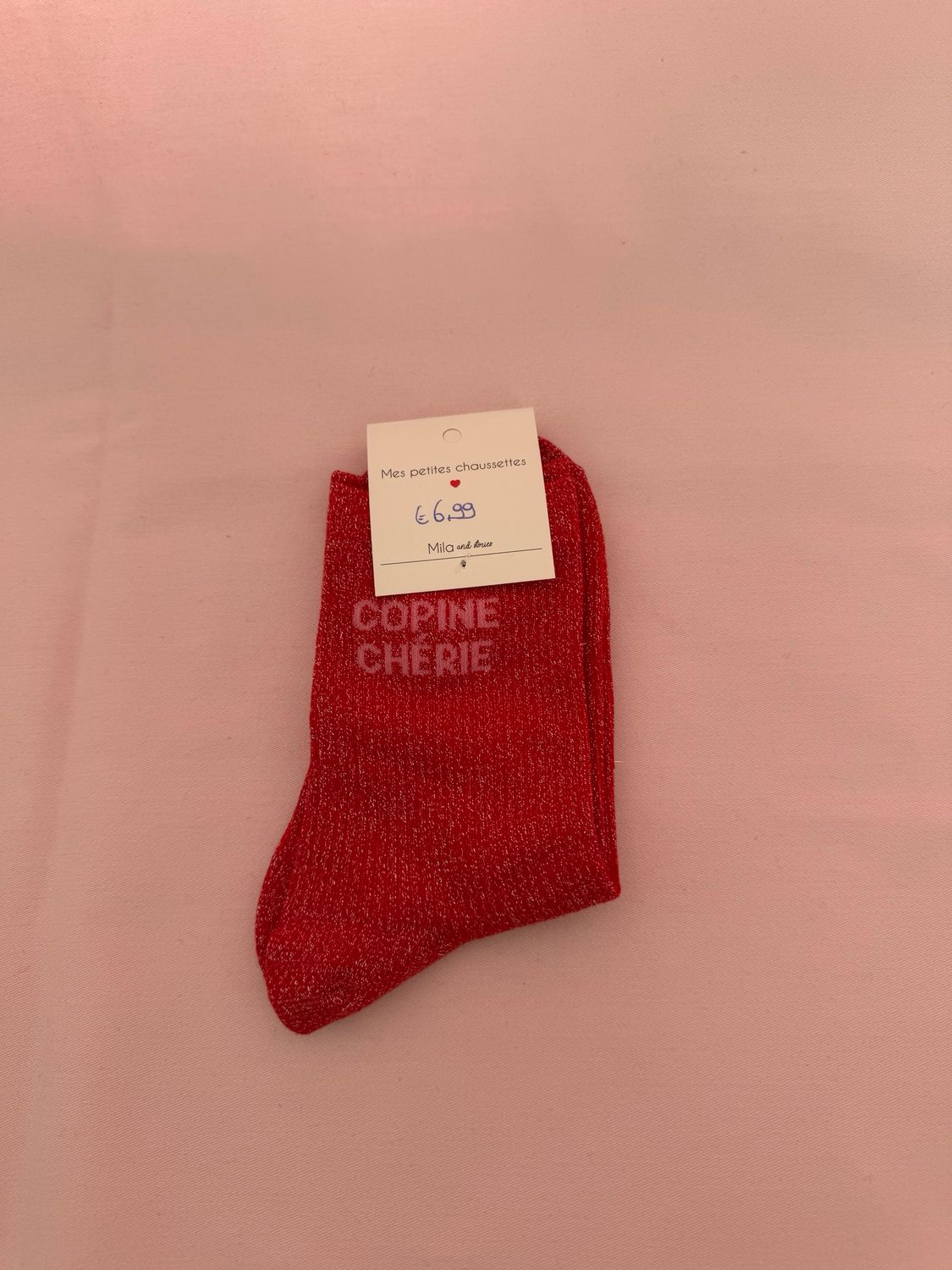 GLITTER KOUSEN ROOD ‘COPINE CHÉRIE’